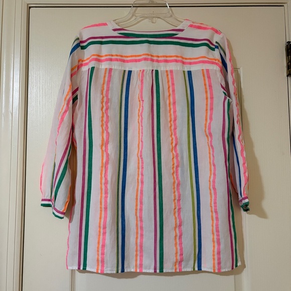 Talbots Multicolor Striped Tunic Top - Picture 2 of 9
